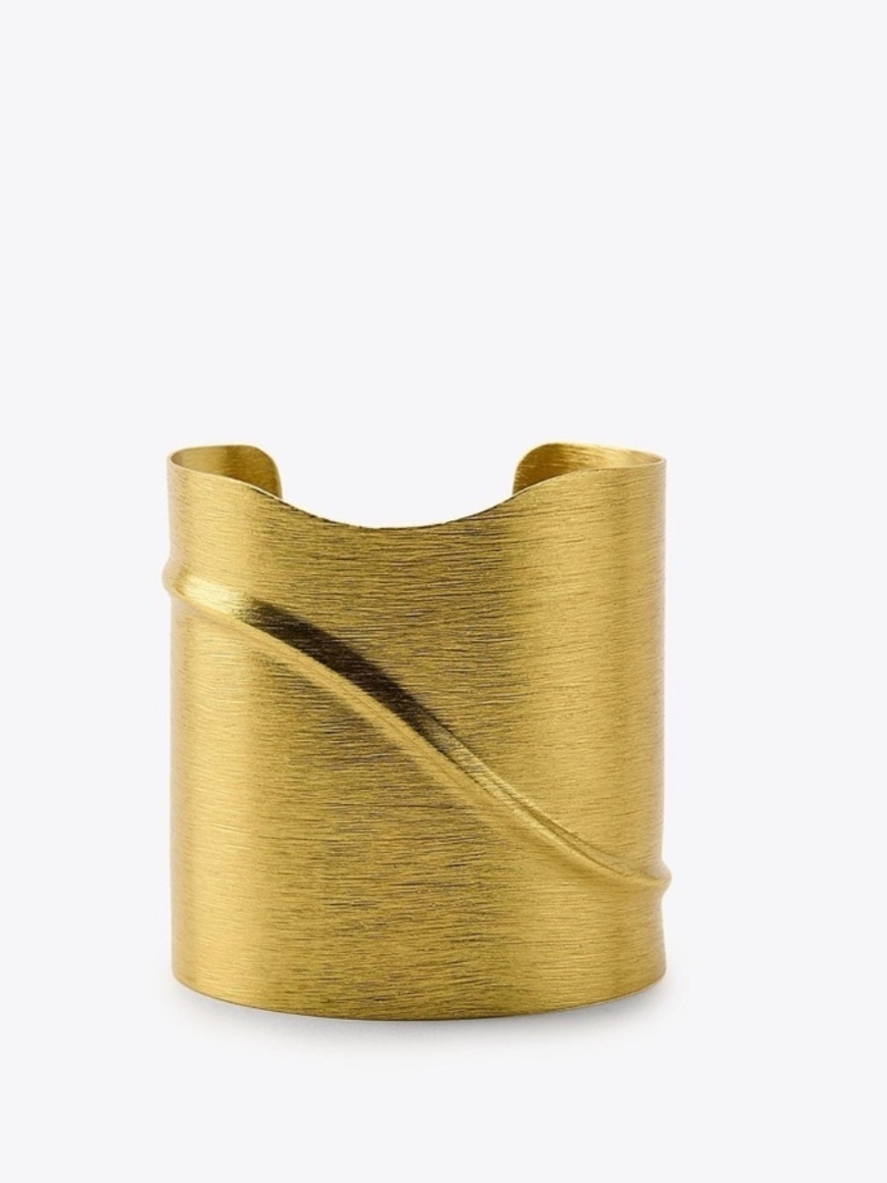Gold Brushed Metal Cuff Bracelet